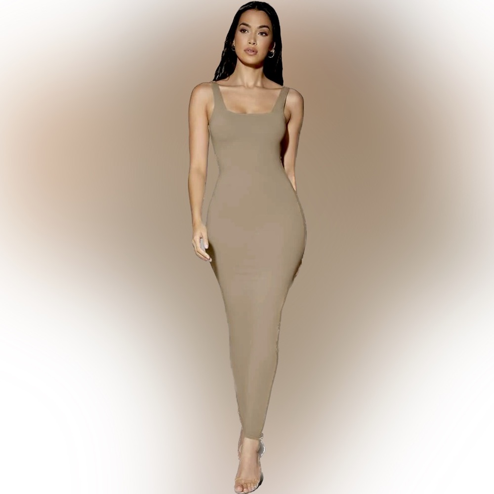Solid Nude Tan Scoop Neck Tank Dress size XS - Picture 8 of 8